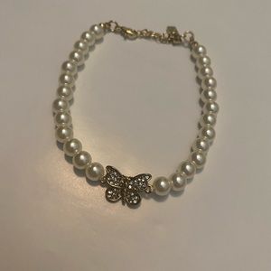 Butterfly pearl bracelet